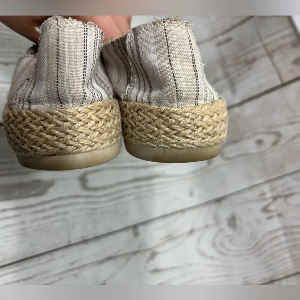 Espirit Women's Noella Espadrille Slip On Taupe Canvas Flats Size 6.5